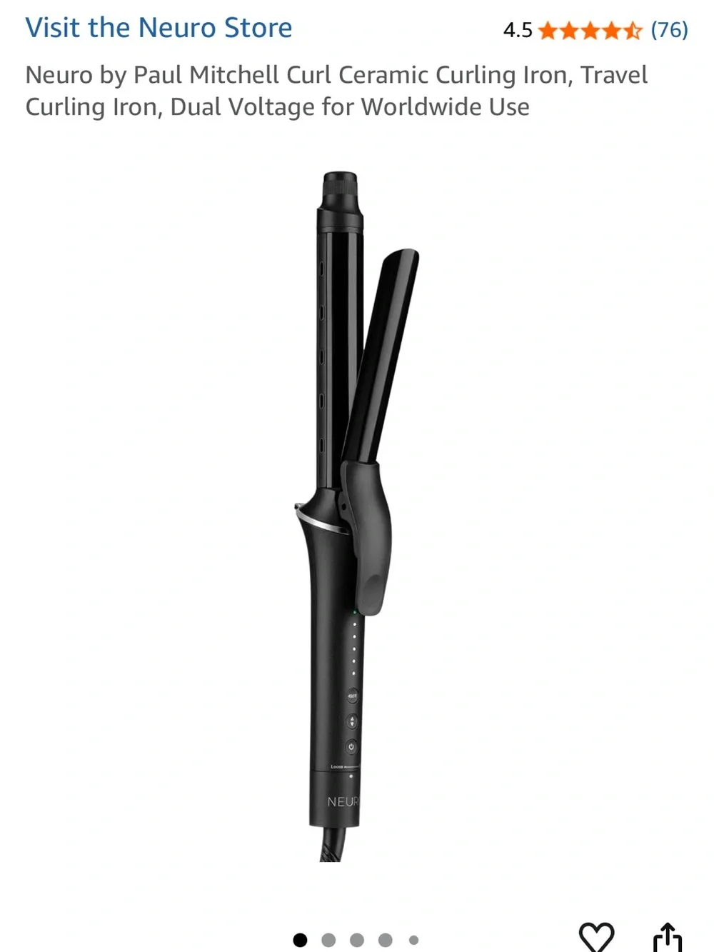 Neuro Hair Curling Iron - Black